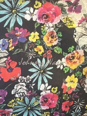 Jhonny was Vibrant Floral Print silk scarf